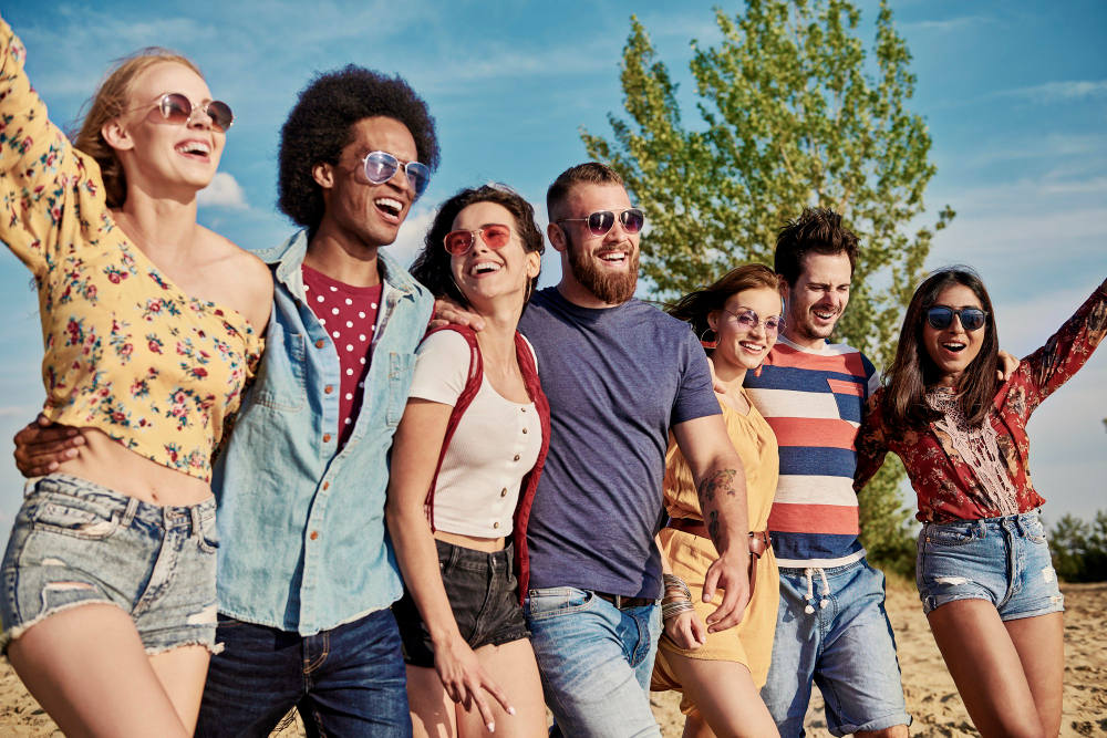 People wearing sunglasses